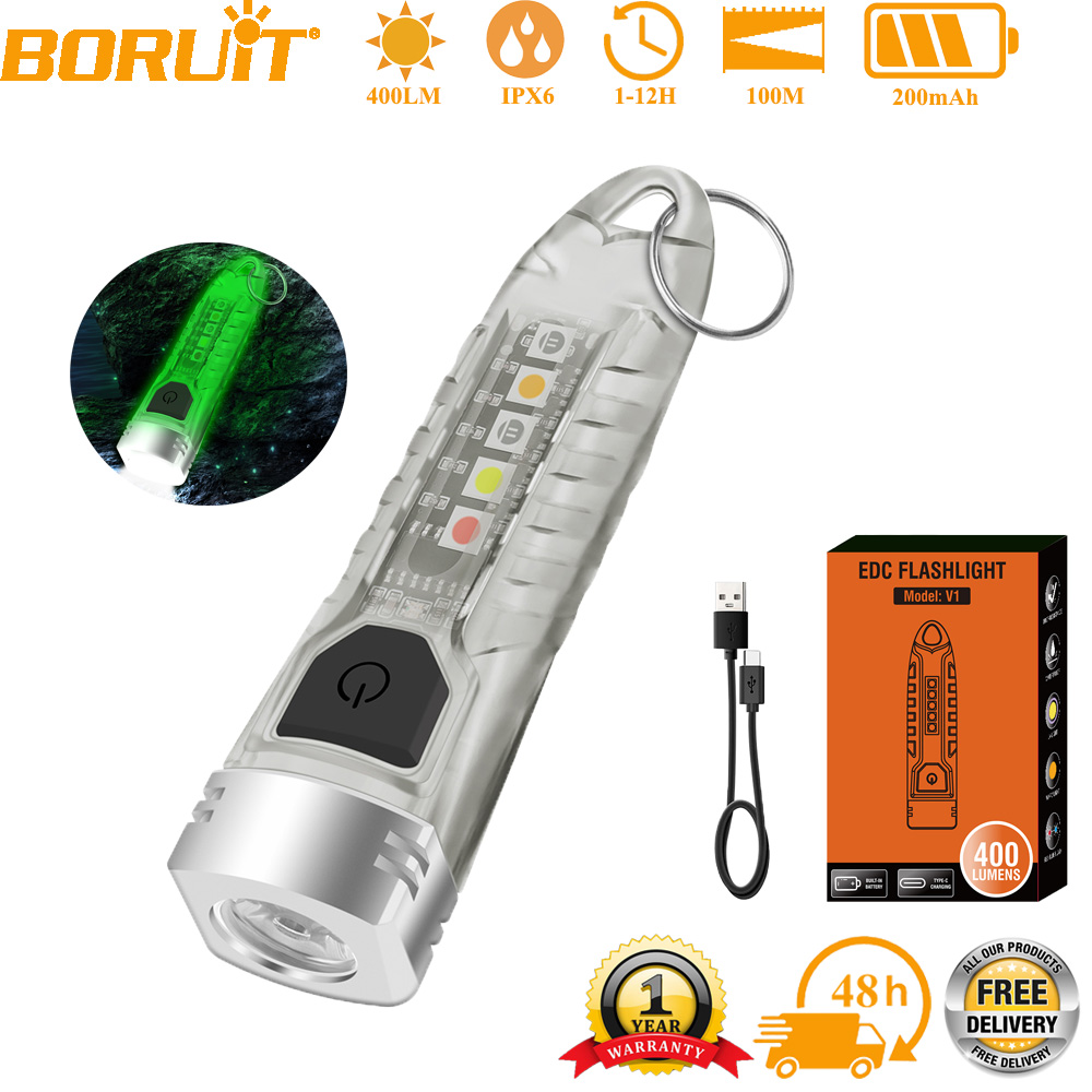 Outdoor Adventure Uva - BORUiT V1 LED 키체인 휴대용 형광