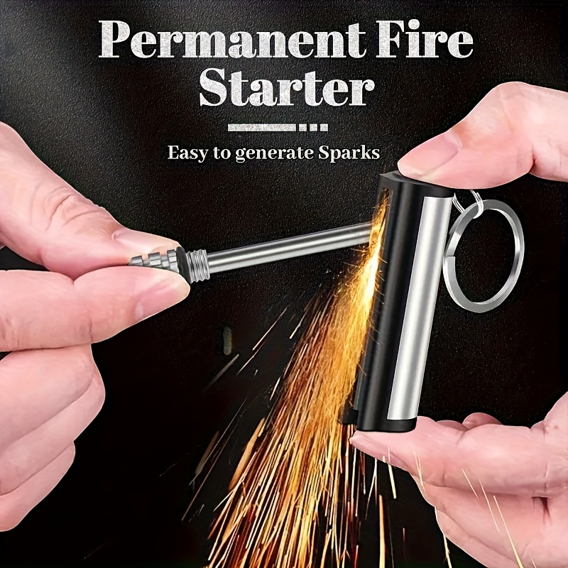 Fire Piston Starter - 피스톤형 생존 화염 점화기, 열쇠고리형, 방수