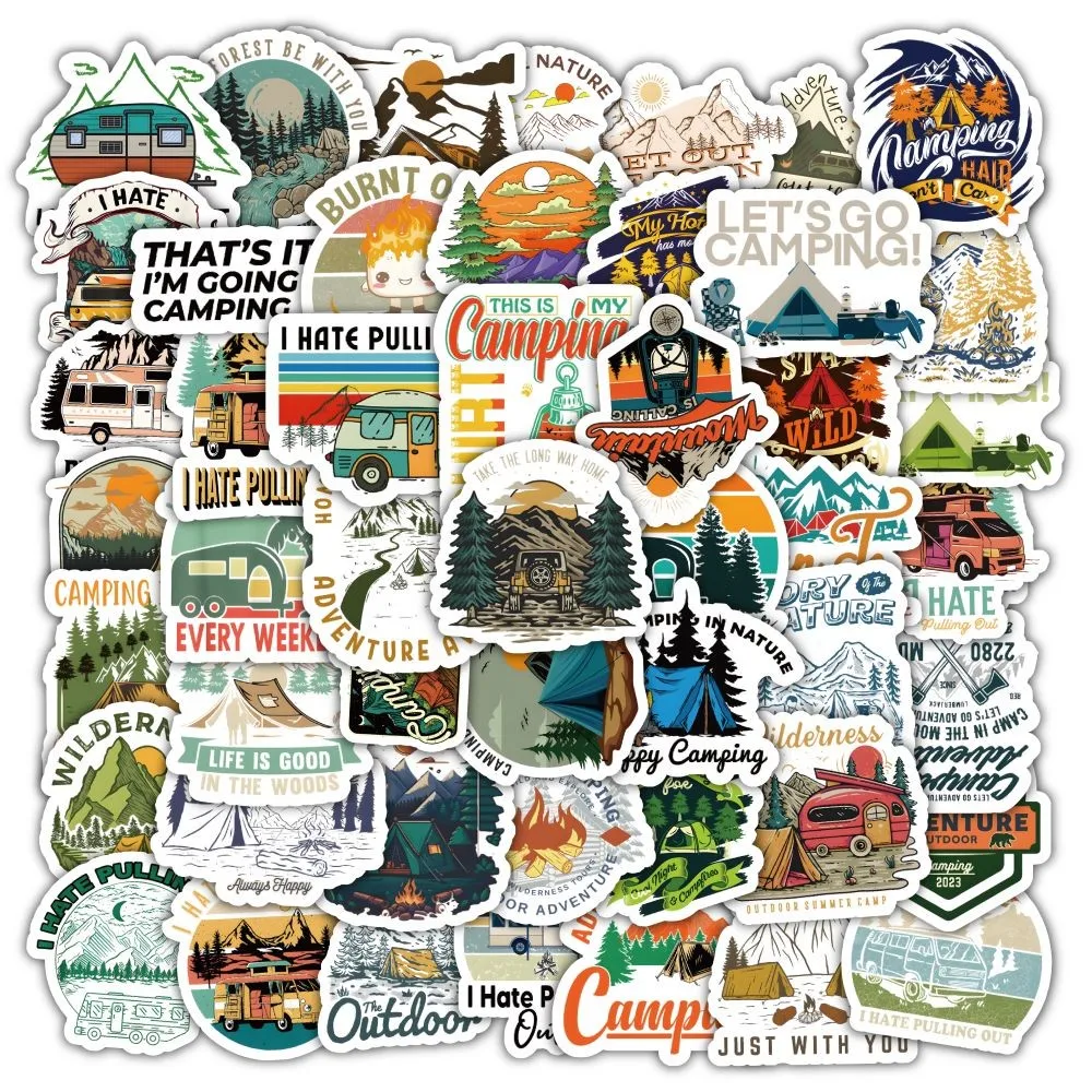 Outdoor Adventure Store - 60개 야외 캠핑 스타일 A 스티커