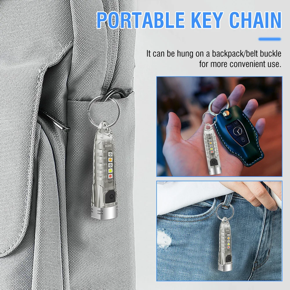 BORUiT V1 LED 키체인 휴대용 형광 EDC 손 - Outdoor Adventure Uva 리뷰 및 가격