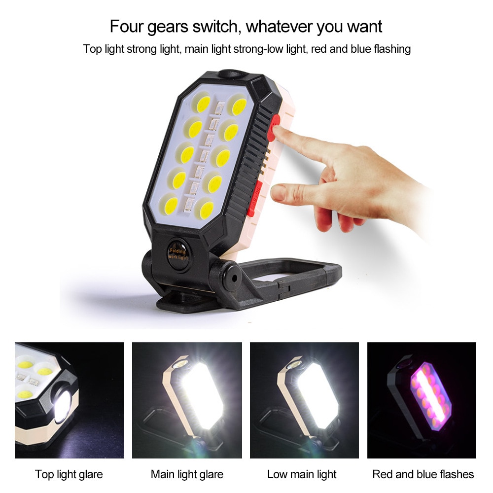 고출력 LED 손전등 충전식 COB 작업등, 조절 가능 - Outdoor Adventure Uva 리뷰 및 가격
