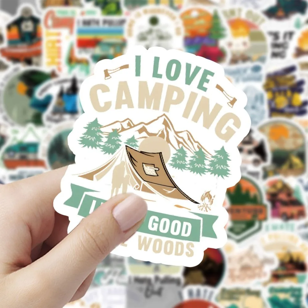 60개 야외 캠핑 스타일 A 스티커 세트 - 저널 및  - Outdoor Adventure Store 리뷰 및 가격