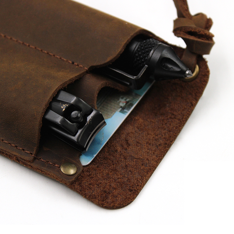 정품 가죽 EDC 주최자 칼집 벨트 클립 보관 가방과  - Fire Piston Starter 리뷰 및 가격